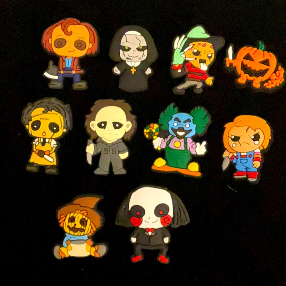 10pc Horror Icons Croc Charms